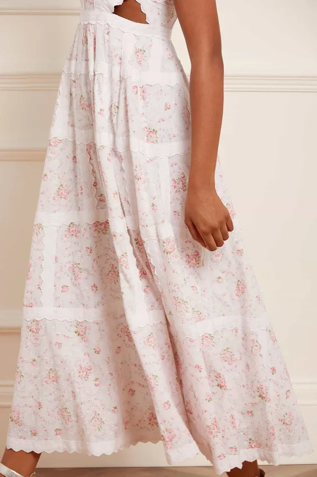 Needle and Thread Vintage Ditsy Sophia Bib Ankle Gown Multi Women Printed Dresses Needle and Thread Vintage Ditsy Sophia Bib Ankle Gown Multi Women Printed Dresses