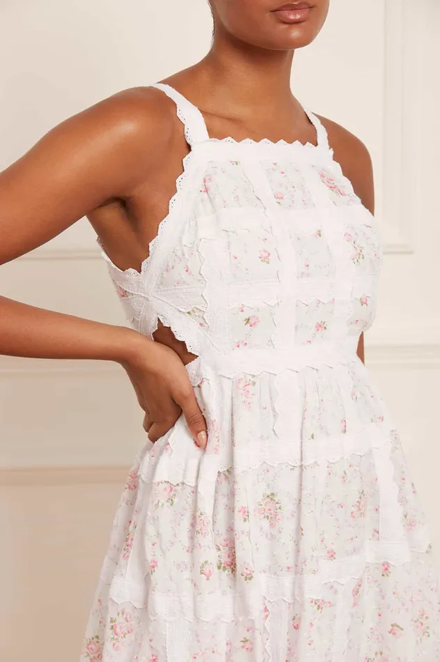 Needle and Thread Vintage Ditsy Sophia Bib Ankle Gown Multi Women Printed Dresses Needle and Thread Vintage Ditsy Sophia Bib Ankle Gown Multi Women Printed Dresses