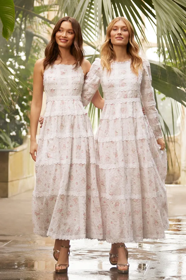 Needle and Thread Vintage Ditsy Sophia Long Sleeve Ankle Gown Multi Women Day Dresses Needle and Thread Vintage Ditsy Sophia Long Sleeve Ankle Gown Multi Women Day Dresses