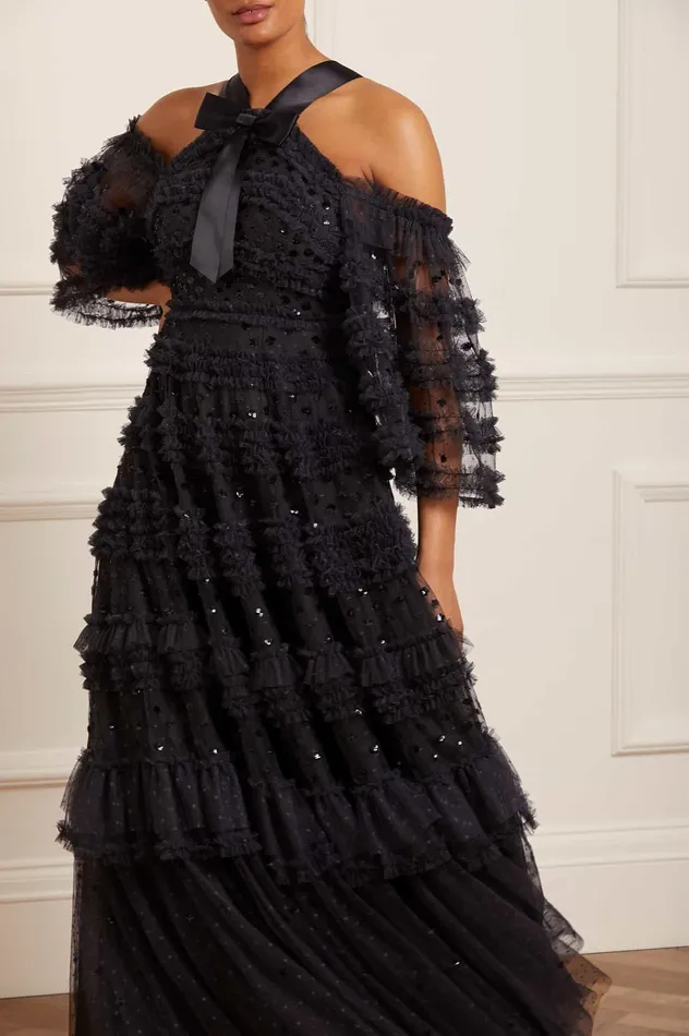 Needle and Thread Vivian Off Shoulder Gown Black Women Embellished Dresses Needle and Thread Vivian Off Shoulder Gown Black Women Embellished Dresses