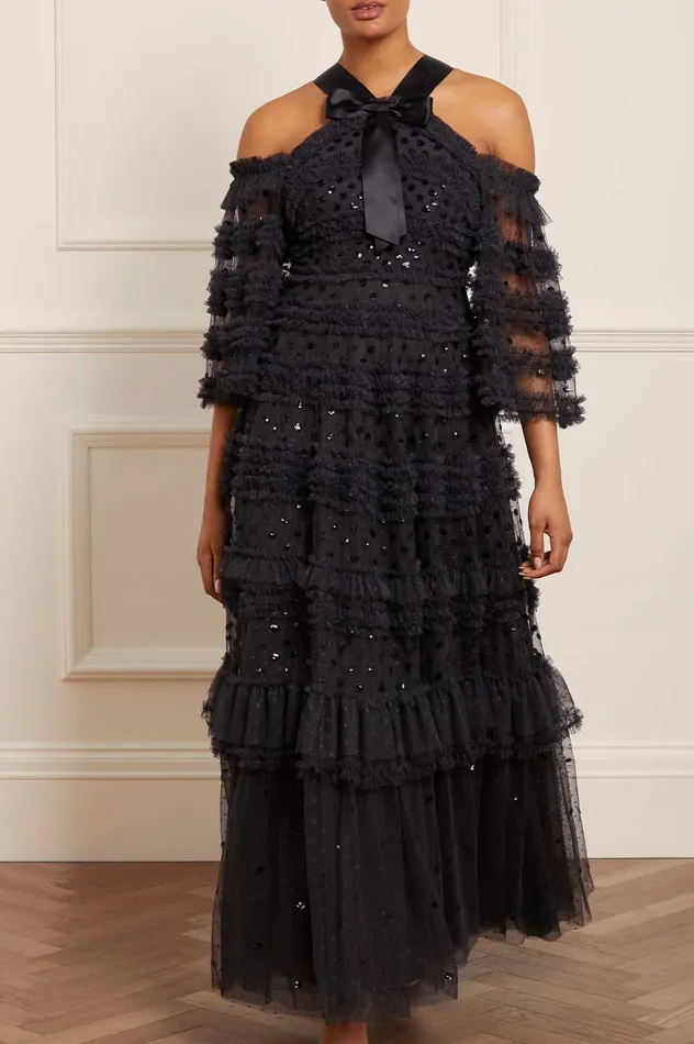 Needle and Thread Vivian Off Shoulder Gown Black Women Embellished Dresses Needle and Thread Vivian Off Shoulder Gown Black Women Embellished Dresses