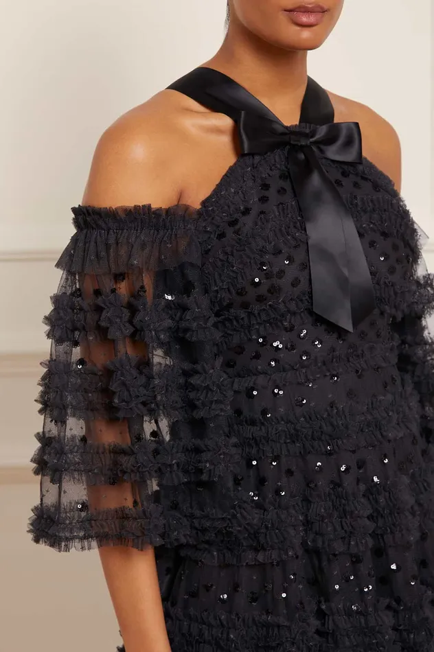 Needle and Thread Vivian Off Shoulder Gown Black Women Embellished Dresses Needle and Thread Vivian Off Shoulder Gown Black Women Embellished Dresses