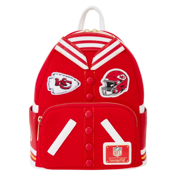 NFL Kansas City Chiefs Varsity Mini Backpack Unisex Loungefly Backpacks