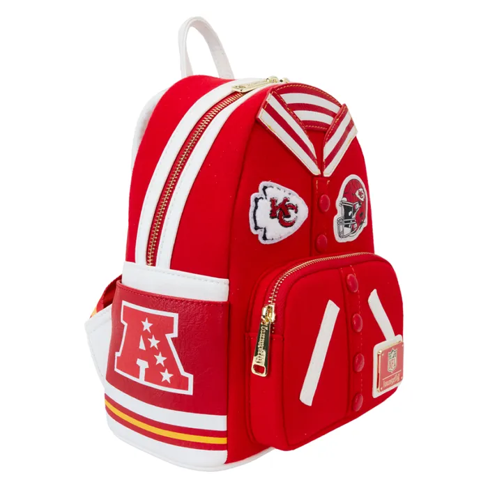 NFL Kansas City Chiefs Varsity Mini Backpack Unisex Loungefly Backpacks