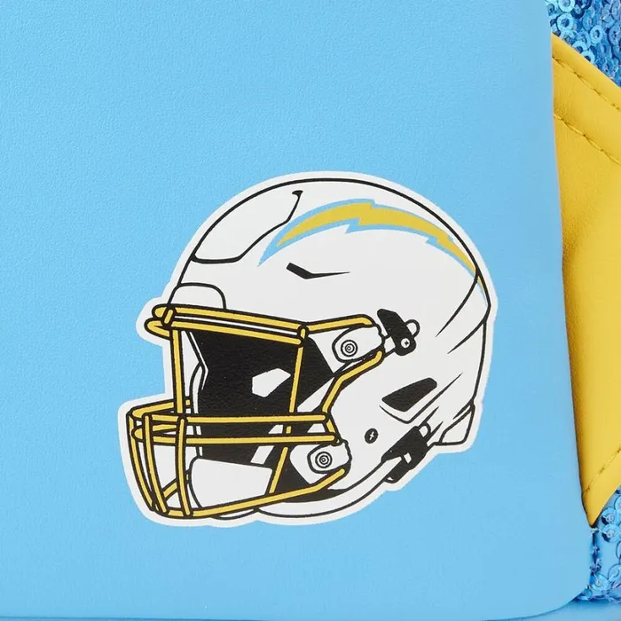 NFL Los Angeles Chargers Sequin Mini Backpack Unisex Loungefly Backpacks