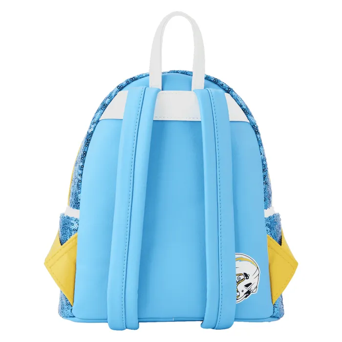 NFL Los Angeles Chargers Sequin Mini Backpack Unisex Loungefly Backpacks