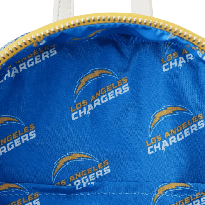 NFL Los Angeles Chargers Sequin Mini Backpack Unisex Loungefly Backpacks