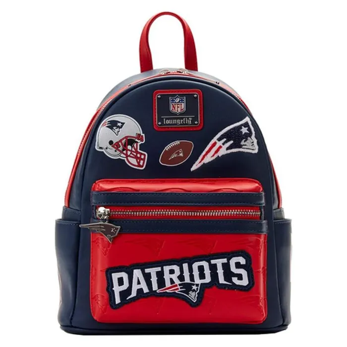 NFL New England Patriots Patches Mini Backpack Unisex Loungefly Backpacks