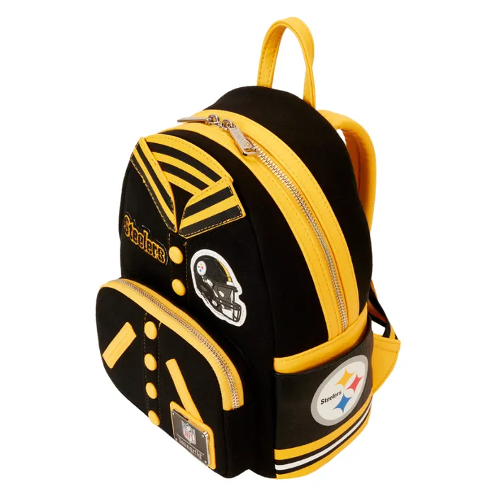 NFL Pittsburgh Steelers Varsity Mini Backpack Unisex Loungefly Backpacks
