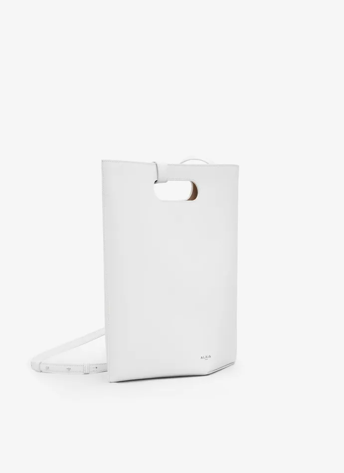 Optic White FOLDED BAG IN CALFSKIN Women Alaa Tote Bags