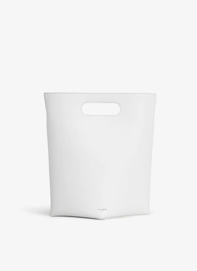 Optic White FOLDED BAG IN CALFSKIN Women Alaa Tote Bags