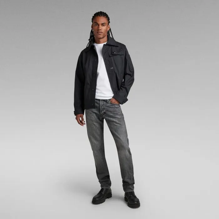 Overshirts Men GStar RAW High Collar Overshirt Caviar