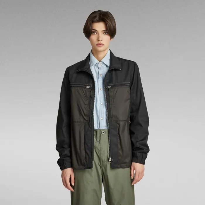 Overshirts Women GStar RAW Unisex Fabric Mix Overshirt Dark Black