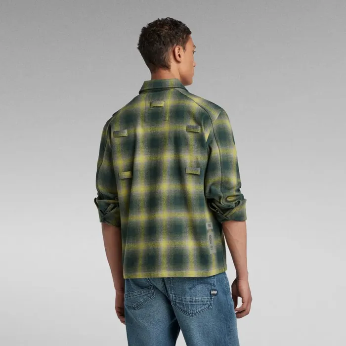 Overshirts Women GStar RAW Unisex Pocketony Service Overshirt Laub Blur Check
