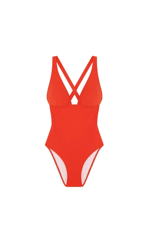 Pain De Sucre Onepiece Swimsuits Women Hiba Orange