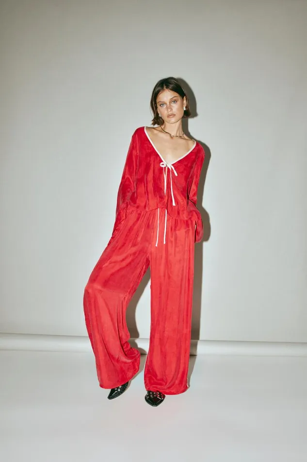Pants Women VRG GRL Moonscapes Pants Chilli Pants Women VRG GRL Moonscapes Pants Chilli