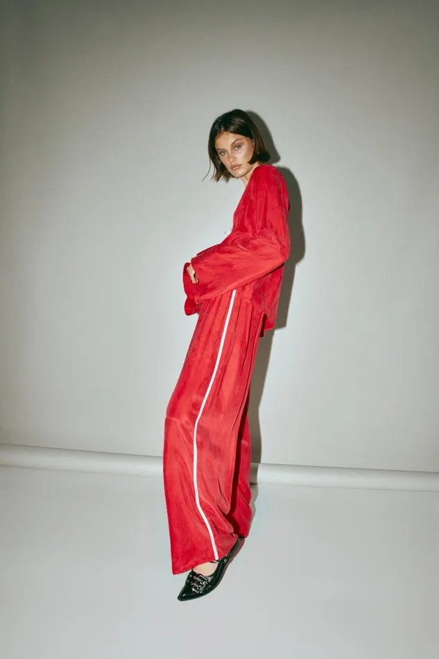 Pants Women VRG GRL Moonscapes Pants Chilli Pants Women VRG GRL Moonscapes Pants Chilli
