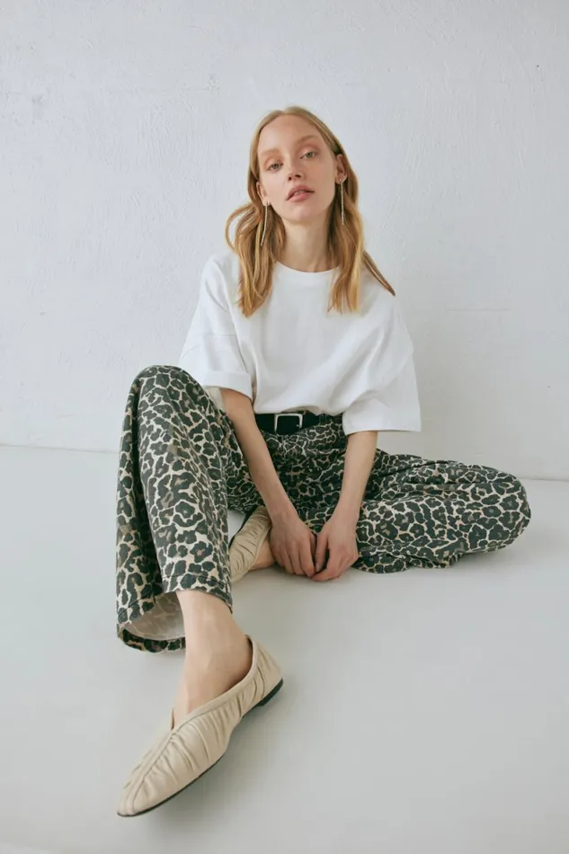 Pants Women VRG GRL Zia Denim Jeans Leopard Pants Women VRG GRL Zia Denim Jeans Leopard