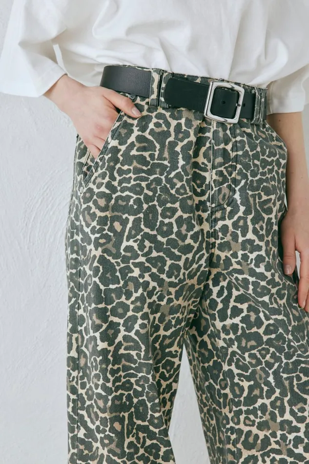 Pants Women VRG GRL Zia Denim Jeans Leopard Pants Women VRG GRL Zia Denim Jeans Leopard
