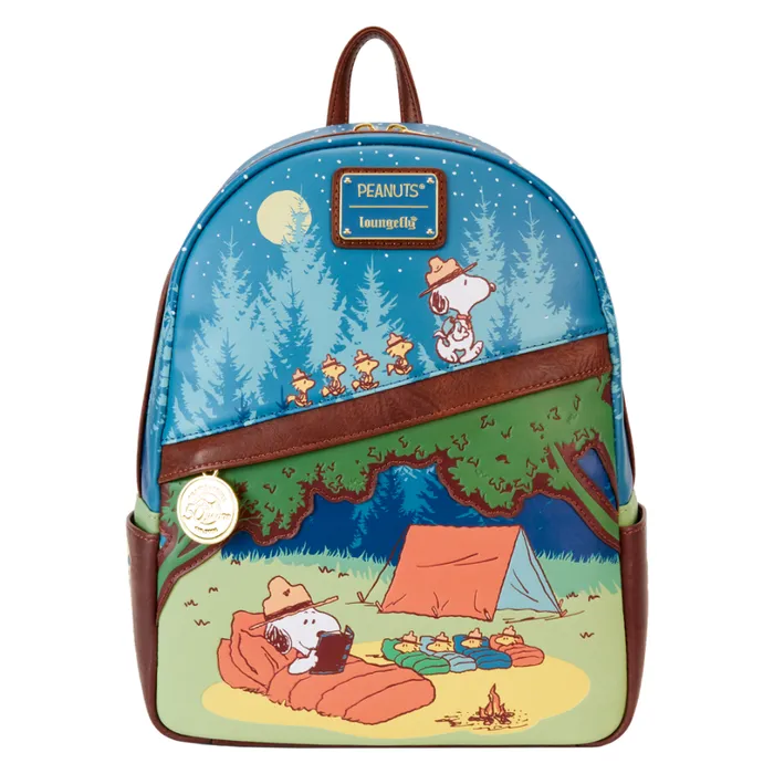 Peanuts 50th Anniversary Snoopy039s Beagle Scouts Mini Backpack Unisex Loungefly Backpacks