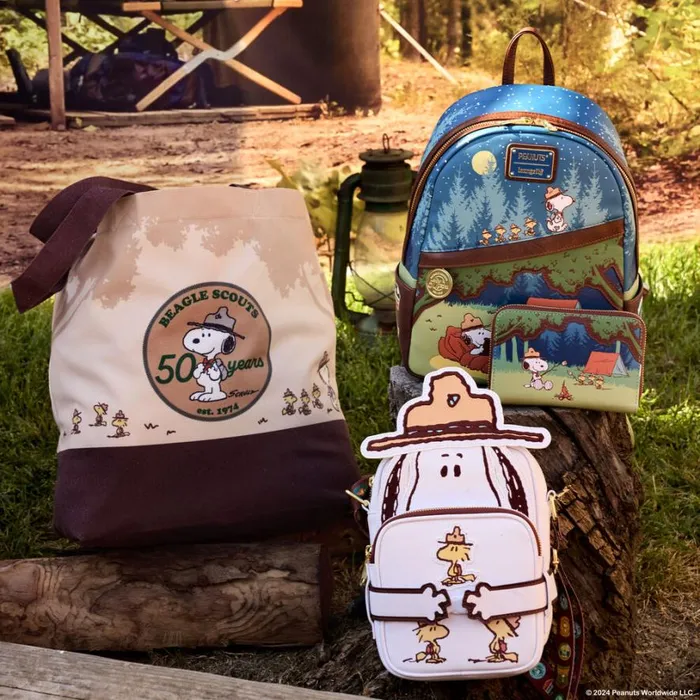 Peanuts 50th Anniversary Snoopy039s Beagle Scouts Mini Backpack Unisex Loungefly Backpacks Peanuts 50th Anniversary Snoopy039s Beagle Scouts Mini Backpack Unisex Loungefly Backpacks