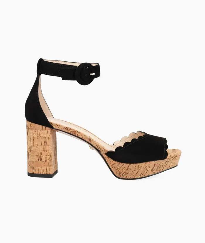 Pelle Moda Aneko Platform 8211 Black Black Kid Suede Women High Heels