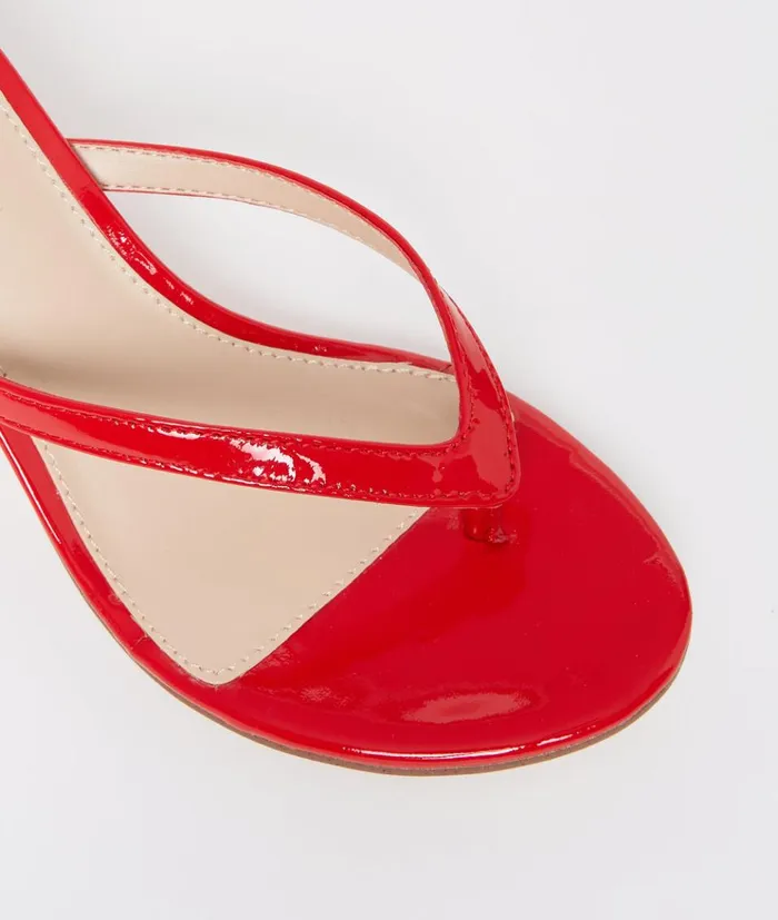 Pelle Moda Effi 4 Low Heel 8211 Flame Flame Patent Women Sandals Pelle Moda Effi 4 Low Heel 8211 Flame Flame Patent Women Sandals