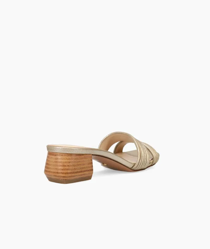 Pelle Moda Inina Slide 8211 Gold Platinum Gold Metallic Suede Women Low Heels Pelle Moda Inina Slide 8211 Gold Platinum Gold Metallic Suede Women Low Heels