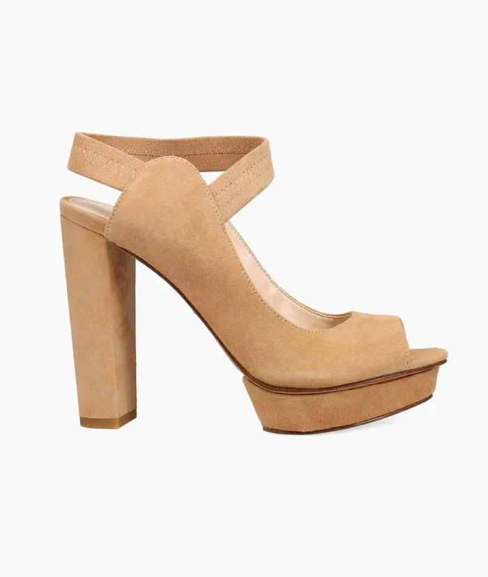 Pelle Moda Pacey Platform 8211 Latte Latte Kid Suede Women High Heels