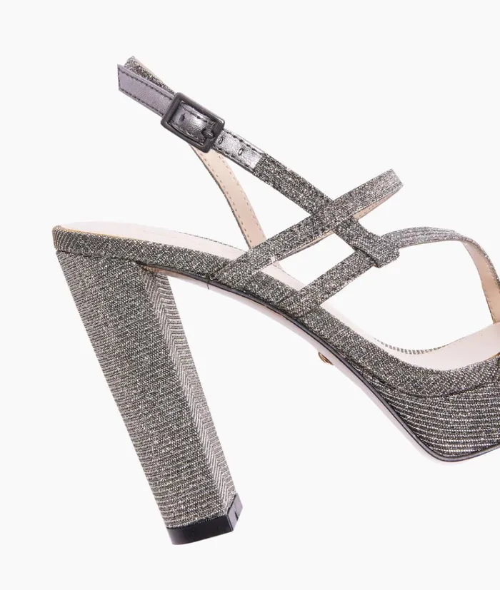 Pelle Moda Patsi 2 Platform 8211 Smoke Smoke Glitter Textile Women High Heels Pelle Moda Patsi 2 Platform 8211 Smoke Smoke Glitter Textile Women High Heels