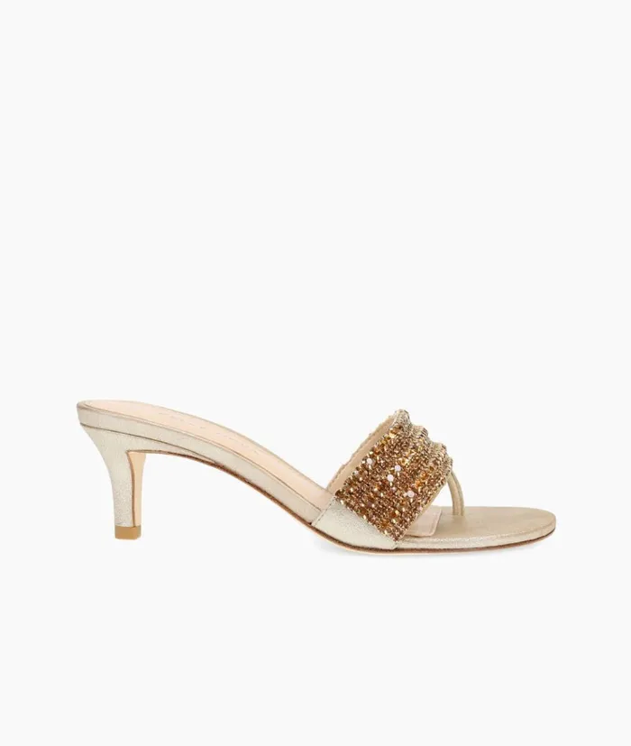 Pelle Moda Remm Low Heel 8211 Gold Platinum Gold Metallic Suede Women Low Heels