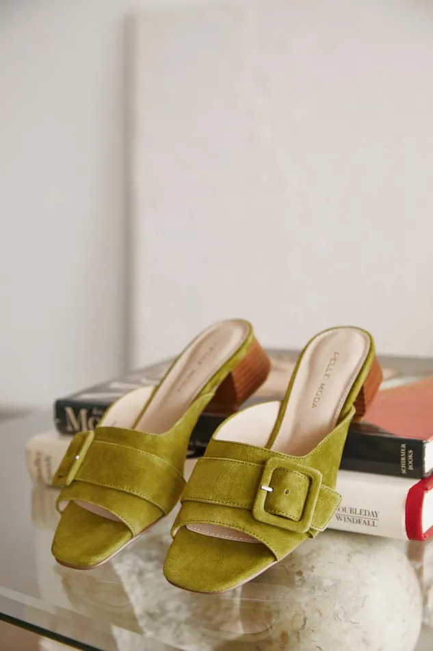 Pelle Moda Tala Slip On 8211 Olive Olive Kid Suede Women Low Heels Pelle Moda Tala Slip On 8211 Olive Olive Kid Suede Women Low Heels