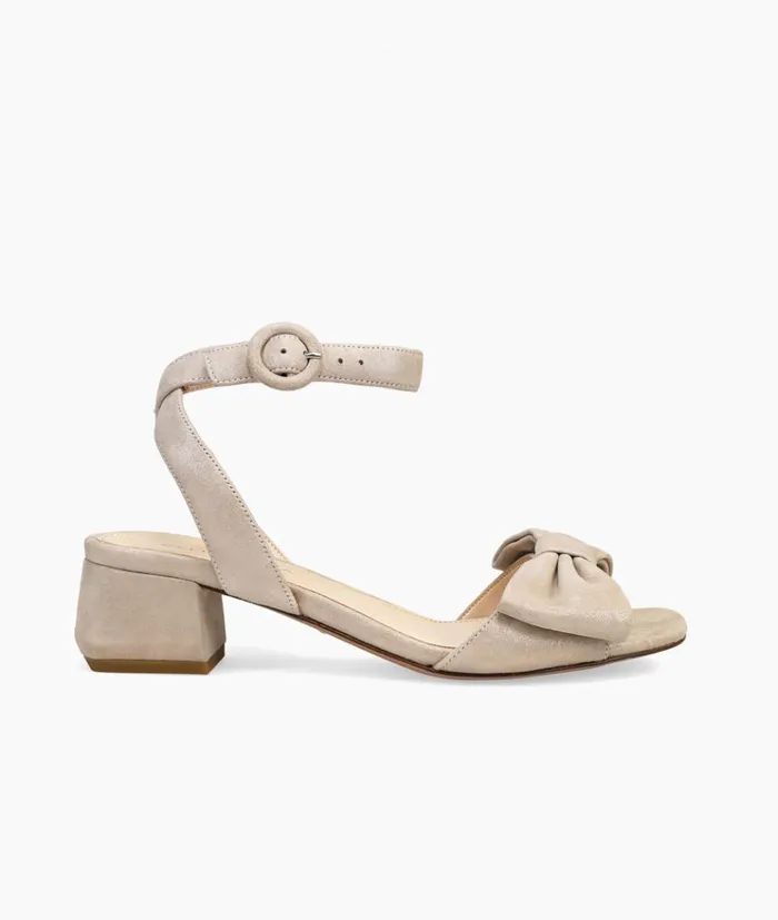 Pelle Moda Tandi Sandal 8211 Taupe Dark Taupe Shimmer Suede Women Sandals