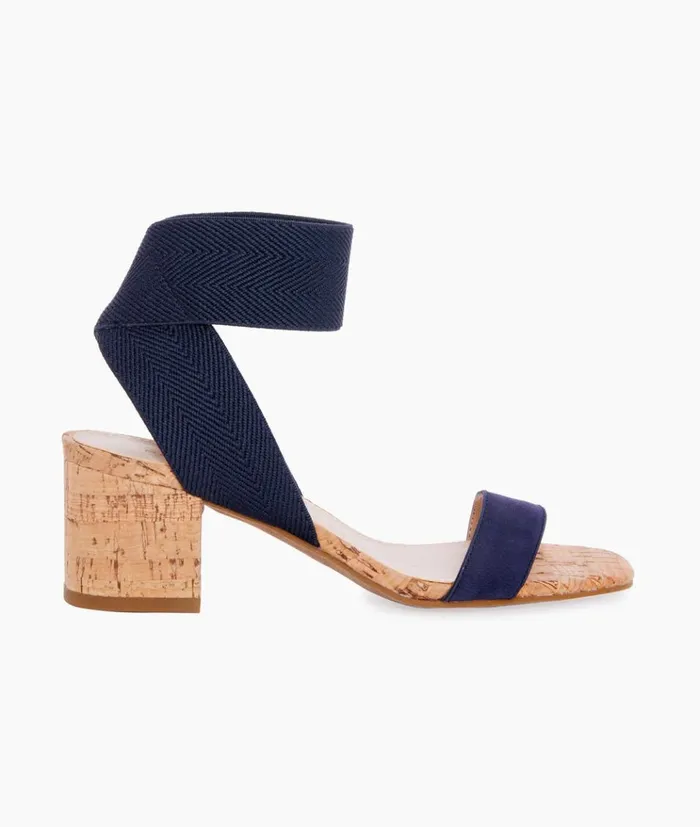 Pelle Moda Warren Sandal 8211 Midnight Midnight NubuckElastic Women Low Heels Pelle Moda Warren Sandal 8211 Midnight Midnight NubuckElastic Women Low Heels