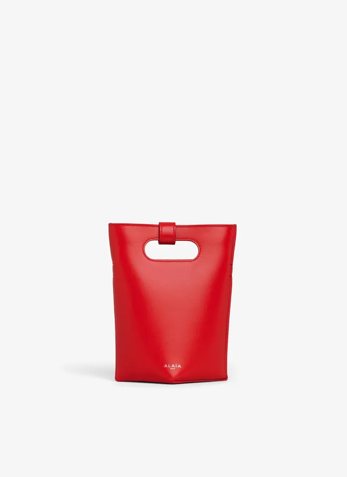 Red FOLDED SMALL BAG IN CALFSKIN Women Alaa Tote Bags