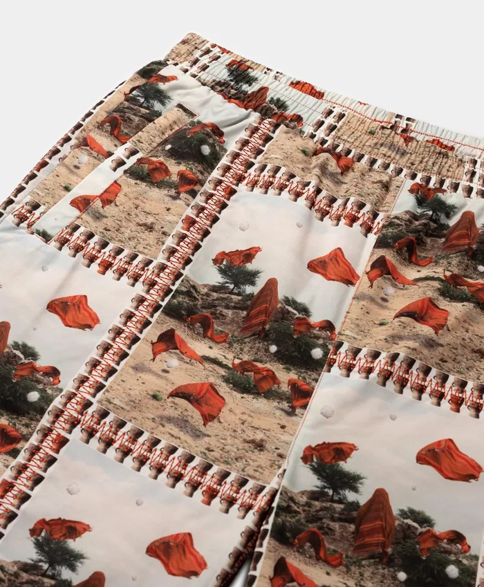 Red Grey Rashid Pants Men Daily Paper Trousers
