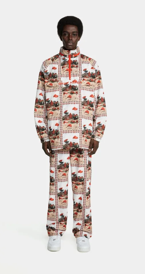 Red Grey Rashid Pants Men Daily Paper Trousers