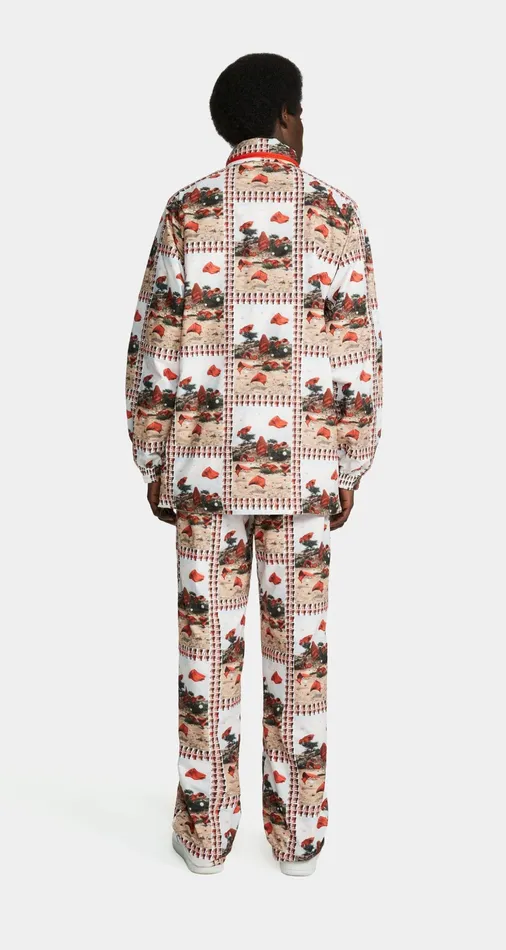 Red Grey Rashid Pants Men Daily Paper Trousers