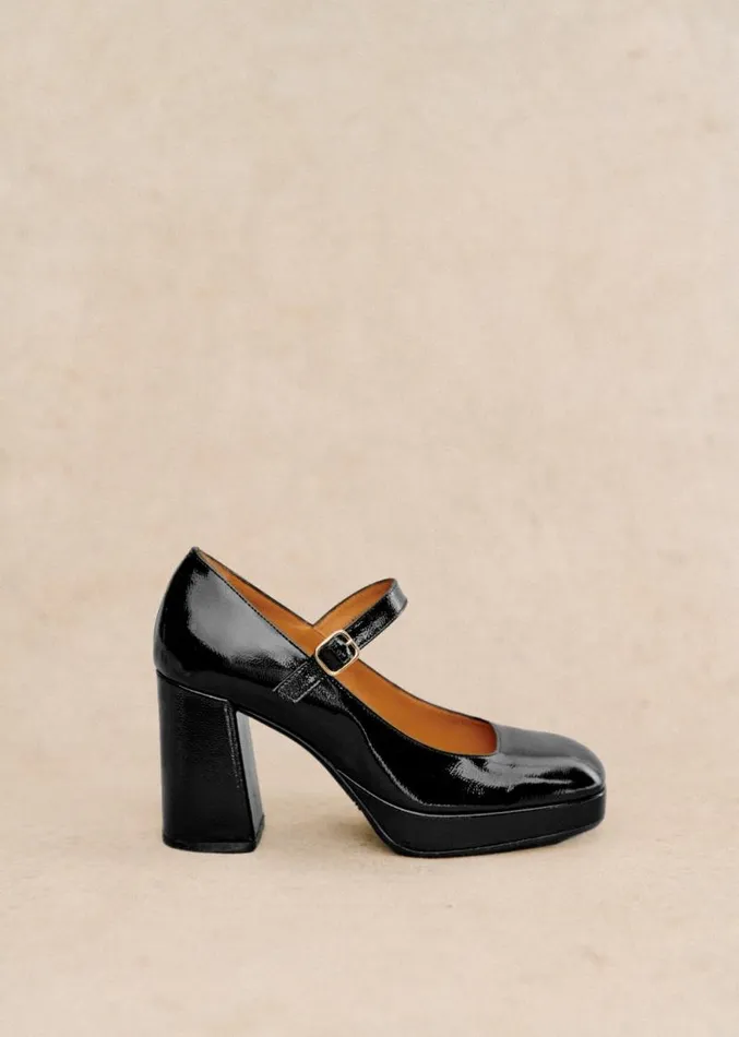 Szane Babies Ballerinas and Pumps Womens Georgia High Babies Patent Black
