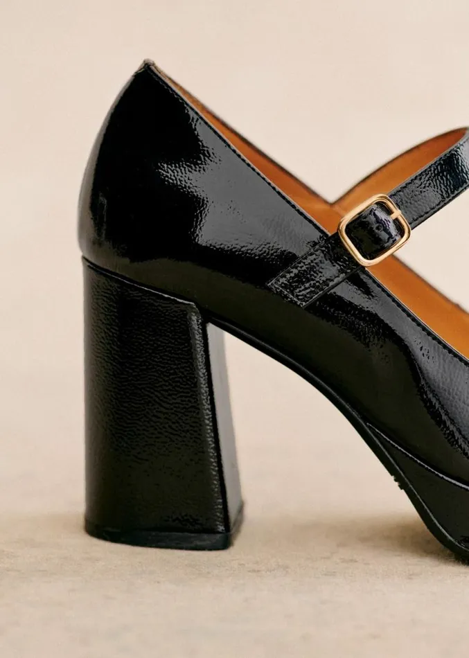 Szane Babies Ballerinas and Pumps Womens Georgia High Babies Patent Black