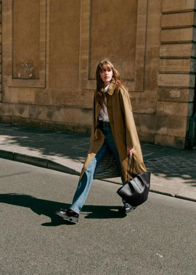 Szane Jackets and Coats Womens Clyde Trench Coat Camel