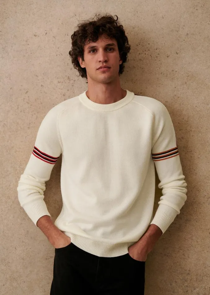Szane Knitwear Mens Coper Sweater Ecru