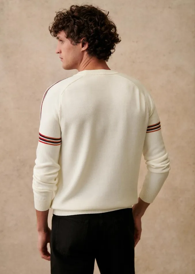 Szane Knitwear Mens Coper Sweater Ecru