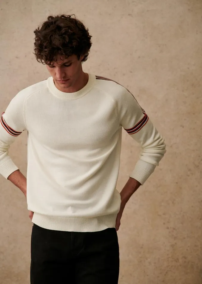 Szane Knitwear Mens Coper Sweater Ecru