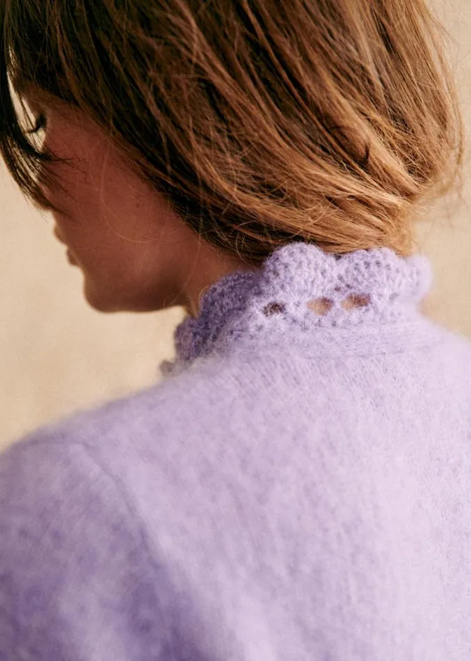 Szane Knitwear Womens Angie Cardigan Lilac