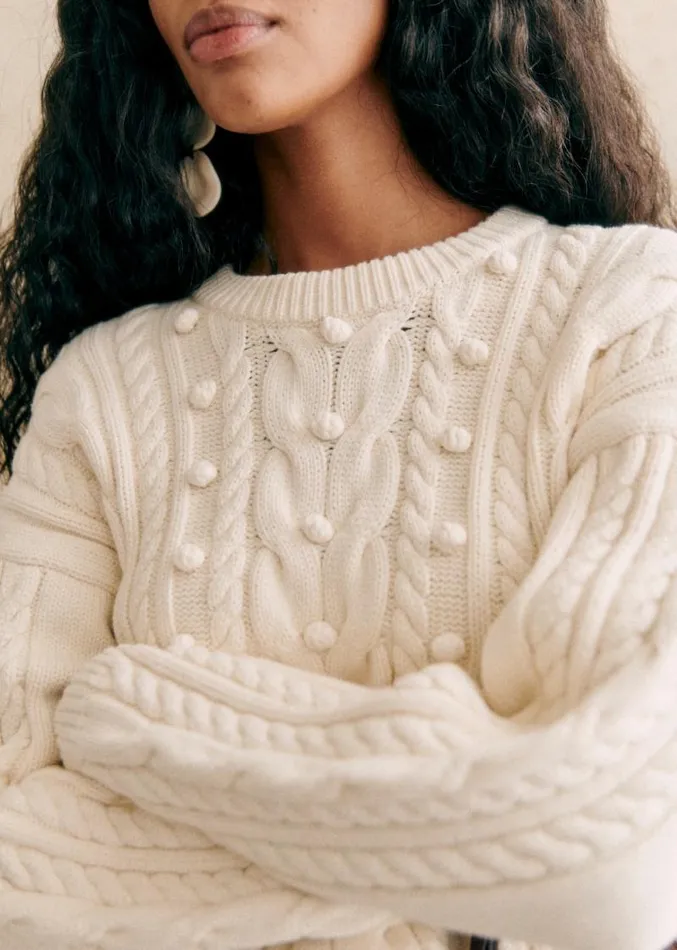 Szane Knitwear Womens Melvin Jumper Ecru