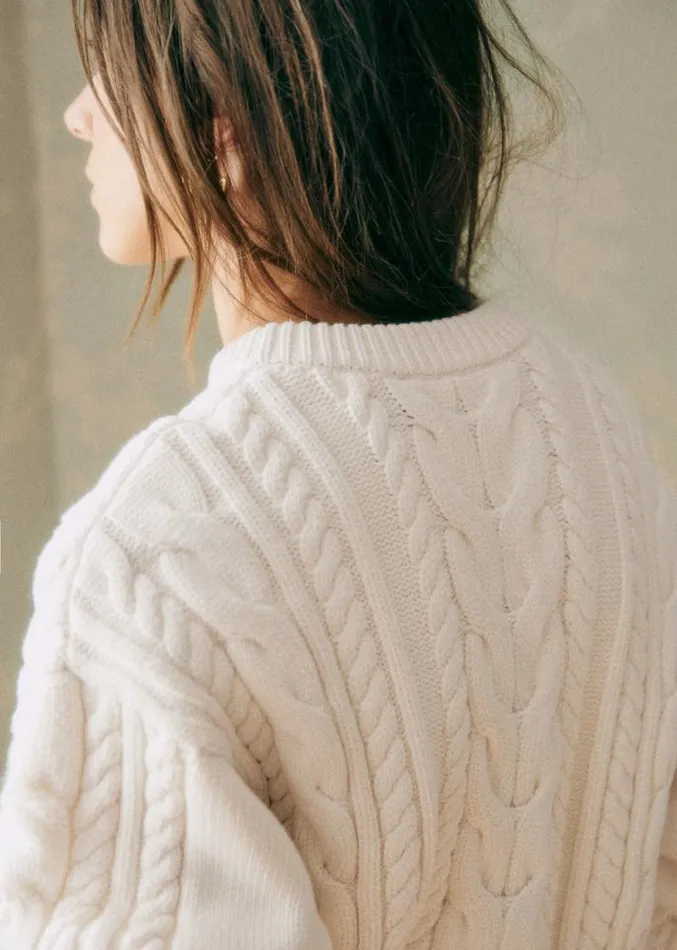 Szane Knitwear Womens Melvin Jumper Ecru