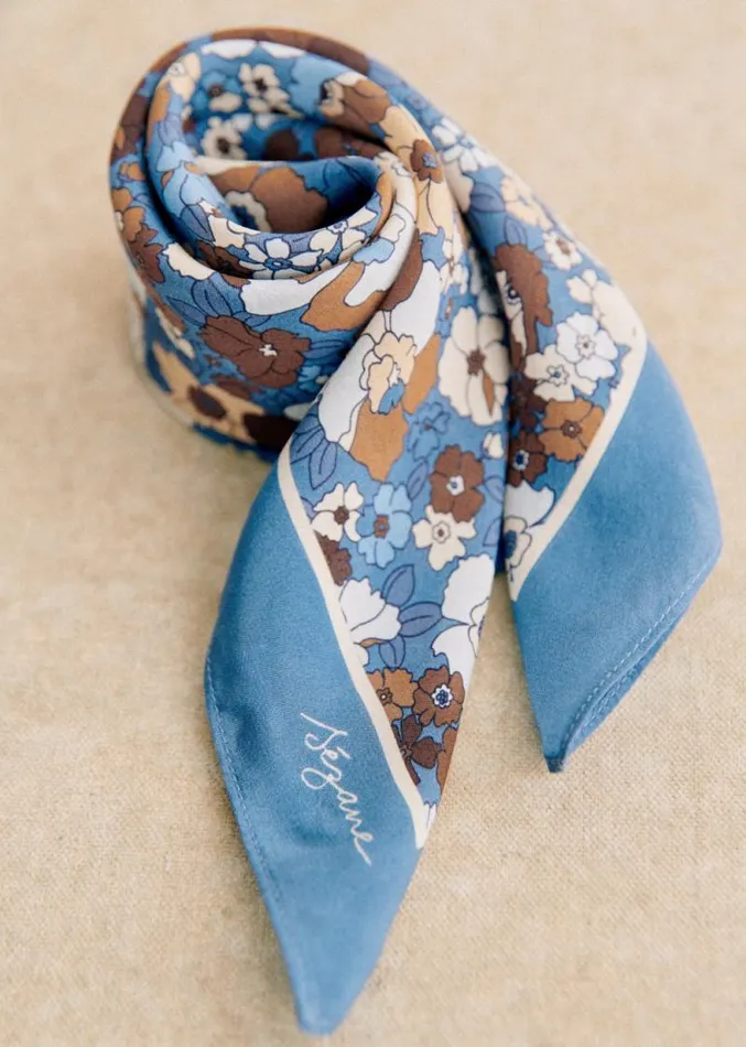 Szane Scarves Womens Cleopatra Scarf Pastel Blossom Print