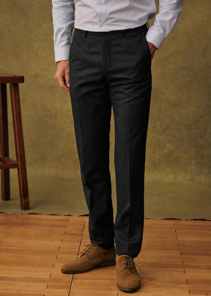 Szane Suits Mens Warren Trousers Navy Fulllength Twill