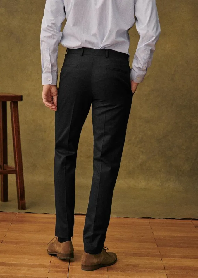 Szane Suits Mens Warren Trousers Navy Fulllength Twill